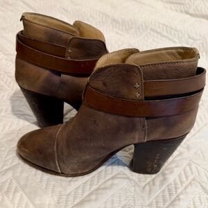 rag & bone Distressed Brown Ankle Booties